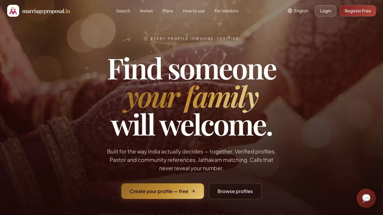 Marriage Proposal desktop website