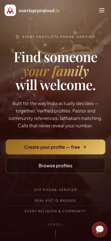 Marriage Proposal mobile website