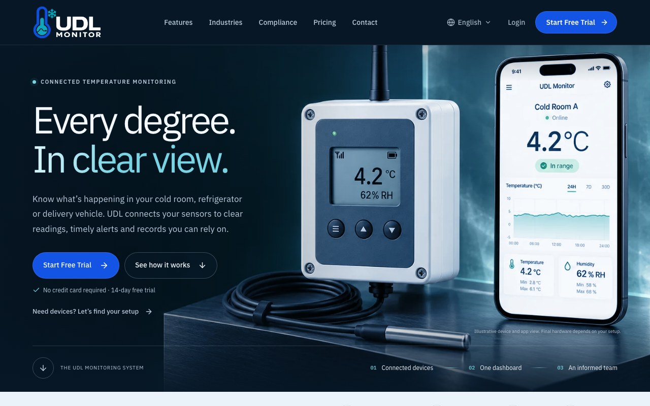 UDL Monitor desktop website