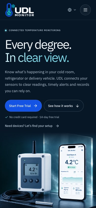 UDL Monitor mobile website